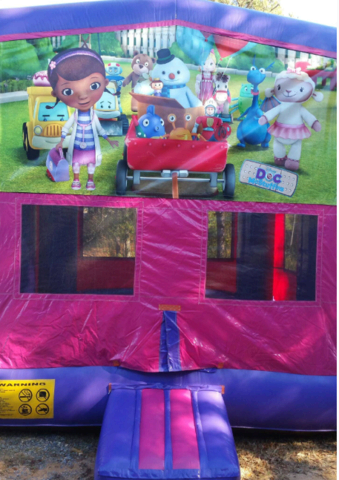 Doc McStuffins Panel  On A Pink & Purple Modular / With Basketball Goal