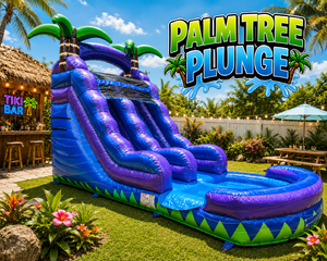 16 FT Palm Tree Plunge Water Slide