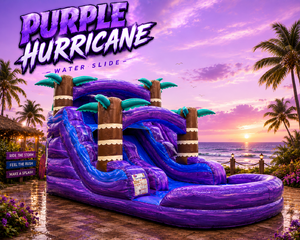 18 FT Purple Hurricane Water Slide