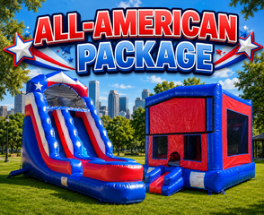  18FT All American Dry Slide and Bounce House