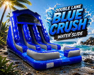20FT Double Lane Blue Crush Water Slide
