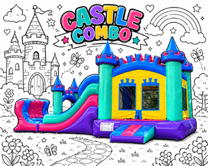 Castle Jump Slide Combo Dry