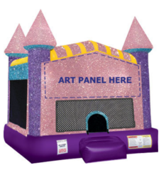 Dazzling Castle Bounce House / With Basketball Goal