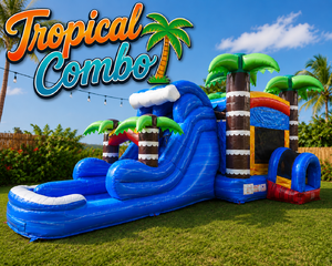 Tropical Combo With Double Lane Water Slide