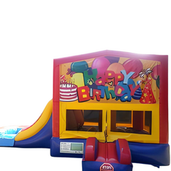 Happy Birthday Bounce House and Slide Combo