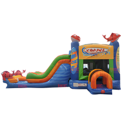 Big Kahuna Bounce House and Dual Slide Combo