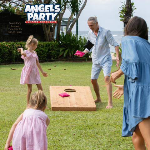 corn hole is a family friendly game for all ages