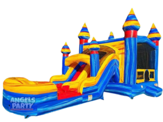 Dual Lane Bounce and Dry Slide Inflated Landing