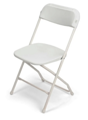 Plastic Folding Chair - White