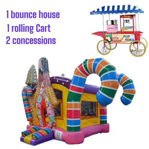 Bounce and snack with concession cart