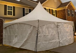 Tent walls 25 feet white