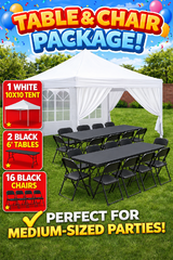 Tables, Chairs, and Tent Combo Package