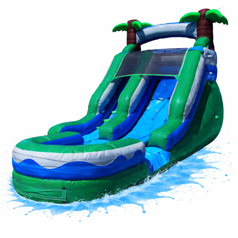15 Ft Tropical Water Slide 9 Ft Seated height