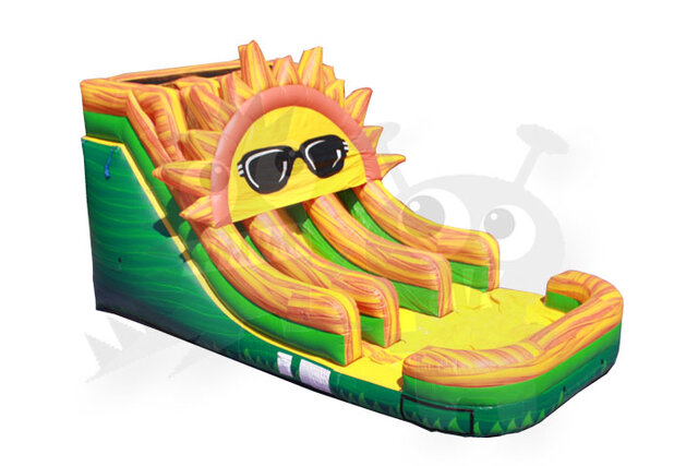 15 Ft. Sun Dual Lane Water Slide(10 ft seated height) 