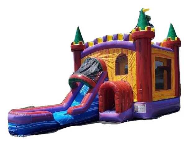 Grand Castle Water Bounce House with Waterslide