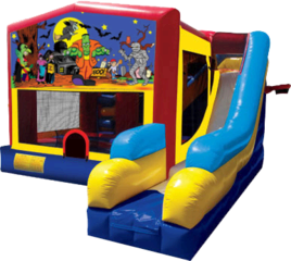 Halloween Combo 7 Bounce House with Obstacle and Slide