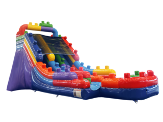 18ft Blocks Inflatable Dual Water Slide 