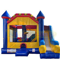 Happy Birthday Castle Combo 7 Bounce House, Obstacle and Slide