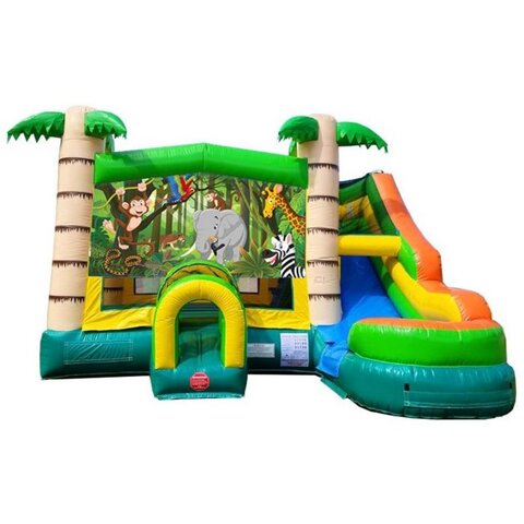 Jungle Bounce House with Slide