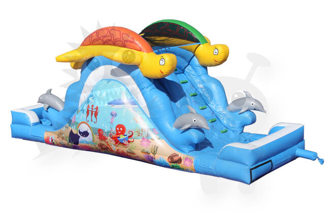 Sea Splash Two Sided Dual Lane Waterslide (8 ft seated height) 