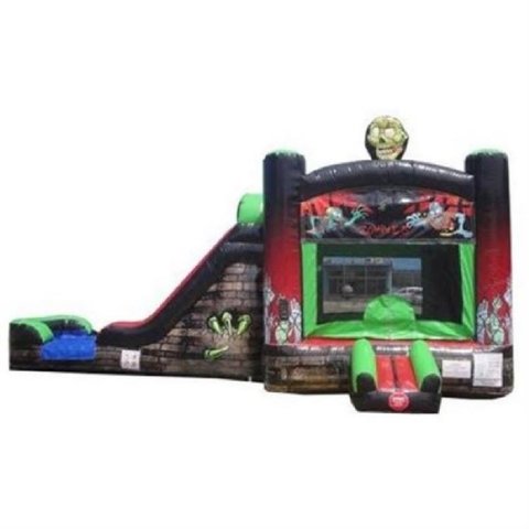 Zombie Run Bounce House with Slide