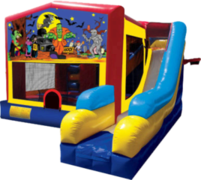 Halloween Castle Combo 7 Bounce House with Obstacles and slide 