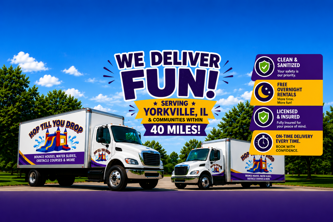 Hop Till You Drop bounce house rentals service areas