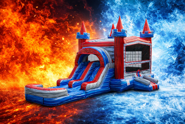  Fire And Ice Bounce House Slide Combo