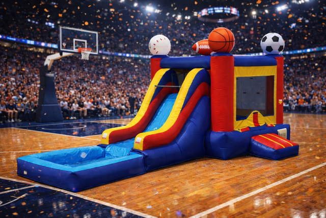 Sports Bounce House Slide Combo