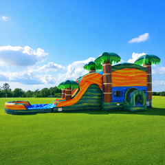 Cali Palm Bounce House Slide Combo (Wet or Dry)