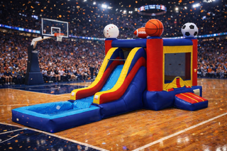 Sports Bounce House Slide Combo (Wet or Dry)