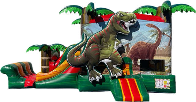 Dinosaur Dual Lane Combo Dry w/ Basketball Hoop