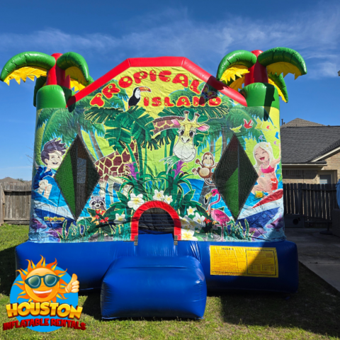 Tropical Bounce House Rental - Hawaiian Bounce House - Safari Bounce House Rental Houston 