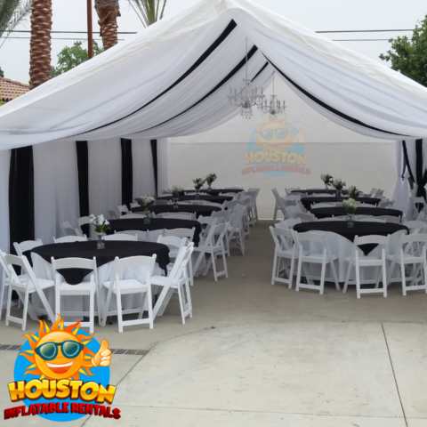 White Resin Chairs Rental - Houston Inflatable Rentals