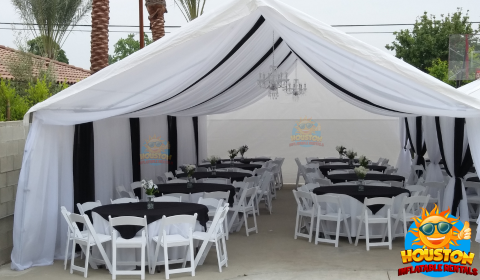 20x20 Tent Draping - tent draping rental - canopy draping