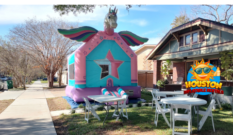 Unicorn Bounce House Rental in Humble, TX - Bouncy House - Moonwalk