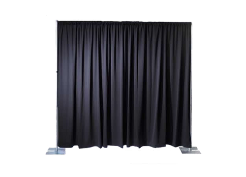 Black Pipe and Drape Curtains