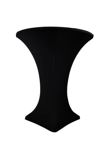black spandex cocktail table cover rental houston