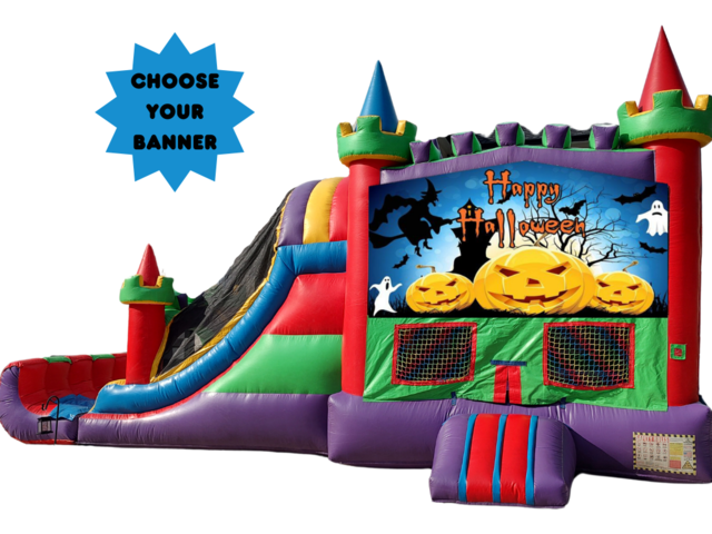 halloween bounce house with slide