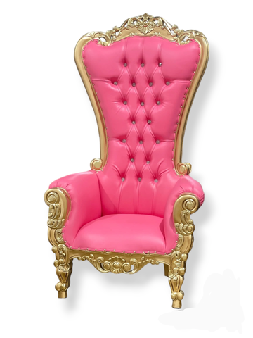 pink-gold-throne-chair-rental-houston