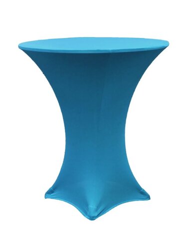 turquoise spandex cocktail table cover rental houston