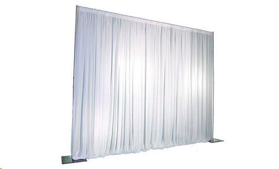 White Pipe and Drape Curtains