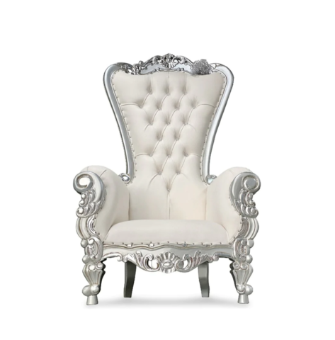 white-silver-throne-chair-rental-houston