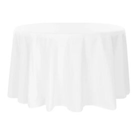 120' Round Tablecloth - White