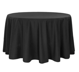 120' Round Tablecloth - Black