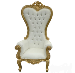 White Gold Throne Chair Rental