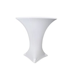 30in. White Spandex Cocktail Table Cover