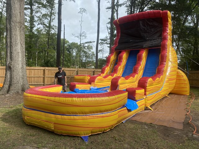 water slide, giant slide, inflatable slide, bounce house, inflatable, bounce house slide, Virginia Beach, Chesapeake, party rental, birthday party 