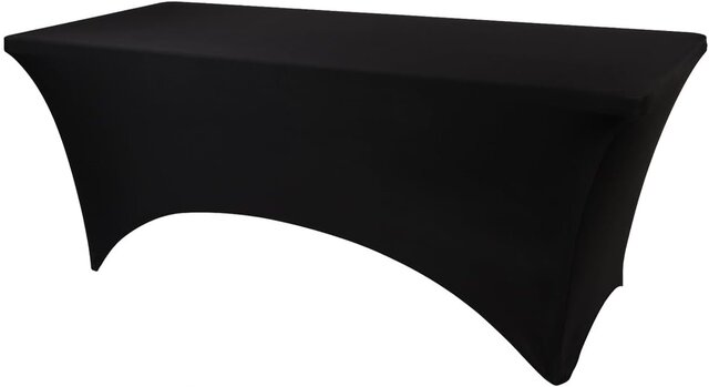 Table Cover - Black Spandex 6 FT Rectangle 