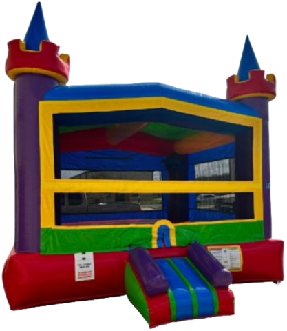 Lucky Multicolored Castle Bouncer - 13 x 13